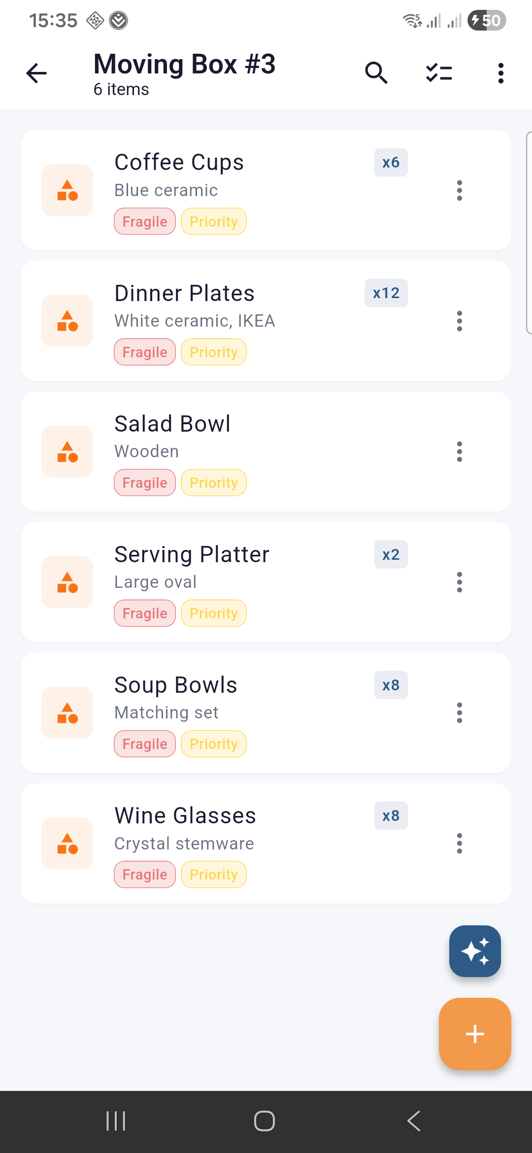 QR code display for a container